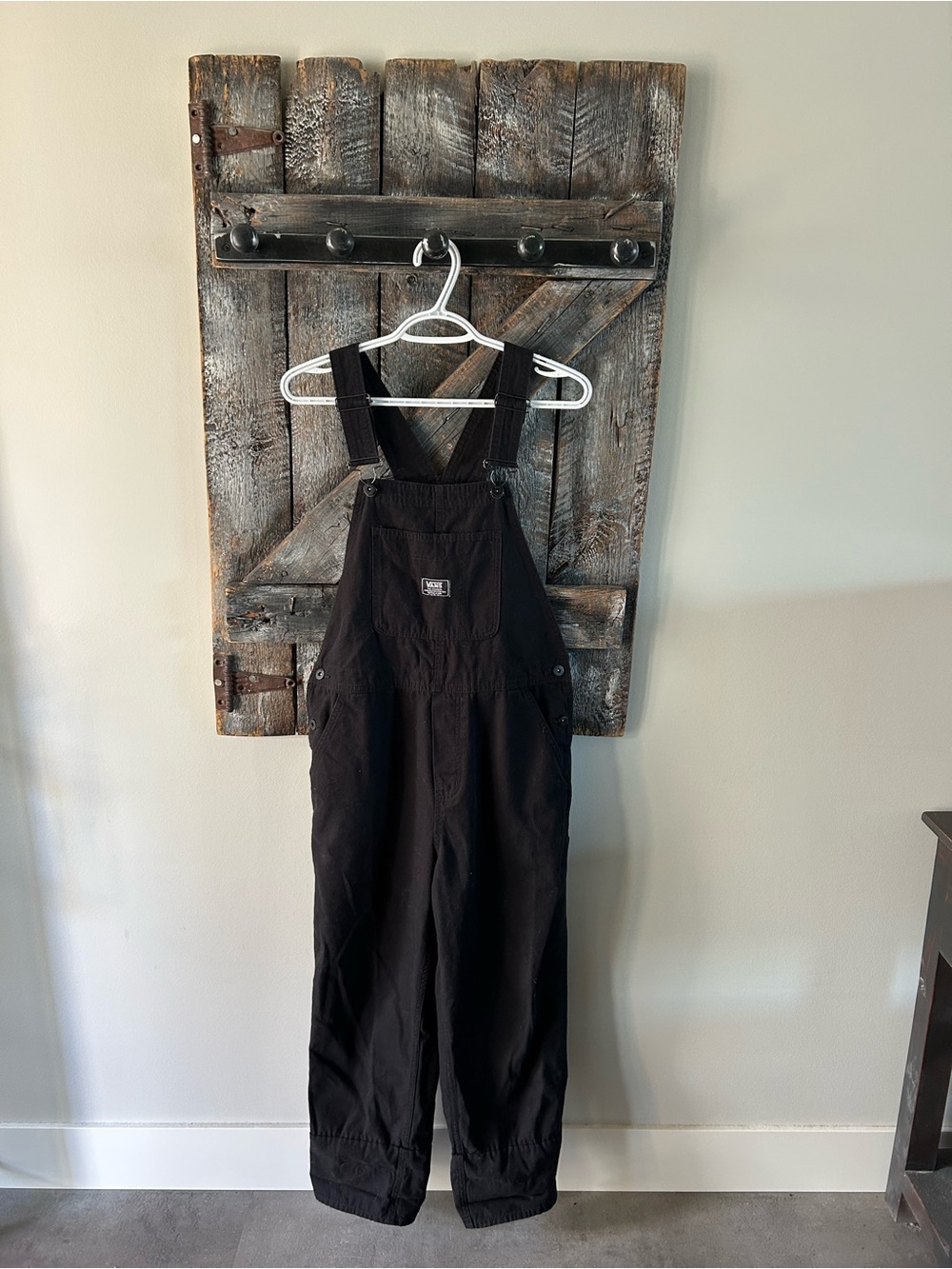Women's Vans Black Bib Overalls - Versatile Workwear